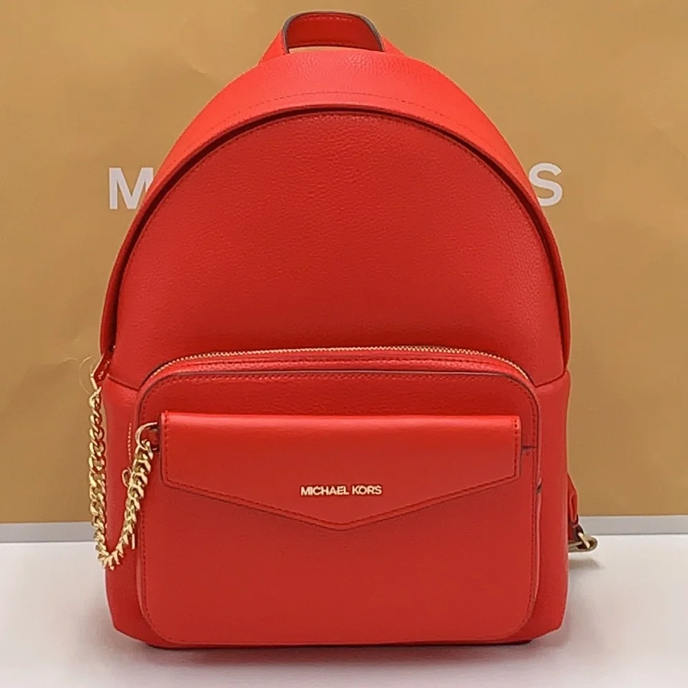 MICHAEL KORS DARK SANGRIA Maisie Medium Pebbled Leather 2-in-1 Backpack